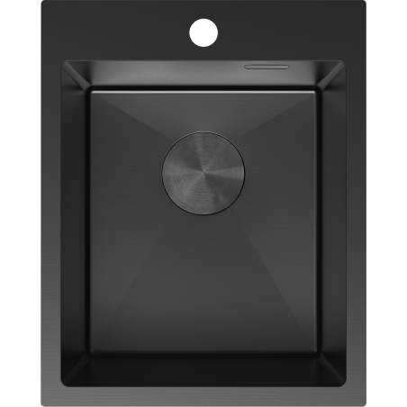 Mexen Solix plieninė vienos kambario kriauklė 400 x 500 mm, juoda - 6406401000-70