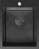 Mexen Solix plieninė vienos kambario kriauklė 400 x 500 mm, juoda - 6406401000-70