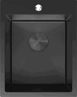 Mexen Solix vienos kameros plieninė kriauklė 400 x 500 mm, juoda HC - 6406401000-70HC