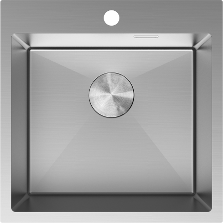 Mexen Solix nerūdijančio plieno plautuvė 1-skyrius 500 x 500 mm, inox - 6407501000-01