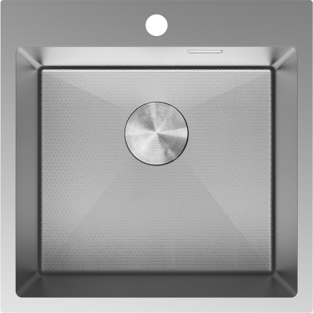 Mexen Solix plieninis vienaaukščiamas kriauklė 500 x 500 mm, inox HC - 6407501000-01HC