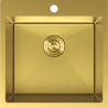 Mexen Solix plieninė virtuvės kriauklė 1 skyriumi 500 x 500 mm, auksinė - 6407501000-55