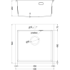 Mexen Solix plieninė virtuvės plautuvė 1 skyrius 500 x 500 mm, auksinė HC - 6407501000-55HC
