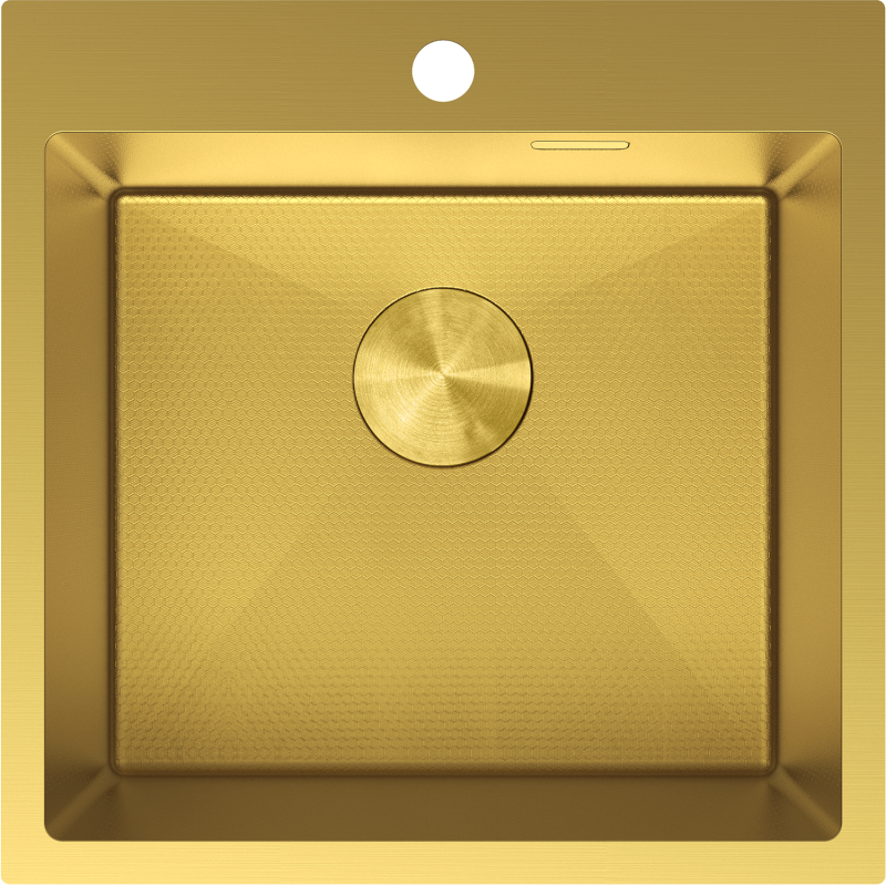 Mexen Solix nerūdijančio plieno 1 kamerinis kriauklė 500 x 500 mm, auksinė HC - 6407501000-55HC