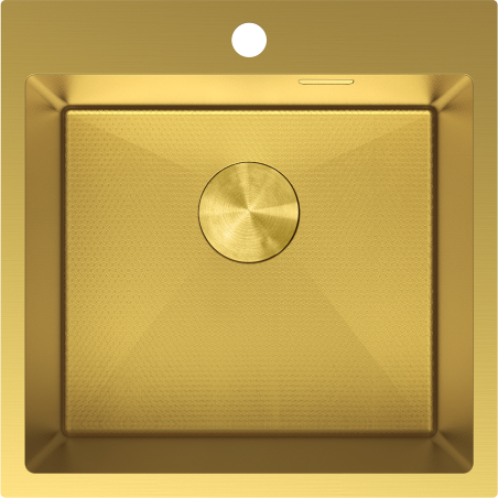Mexen Solix nerūdijančio plieno 1 kamerinis kriauklė 500 x 500 mm, auksinė HC - 6407501000-55HC