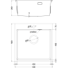 Mexen Solix plieninis kriauklė 1 skyrelio 500 x 500 mm, varis - 6407501000-65