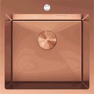 Mexen Solix plieninė vienos kameros virtuvės kriauklė 500 x 500 mm, vario - 6407501000-65