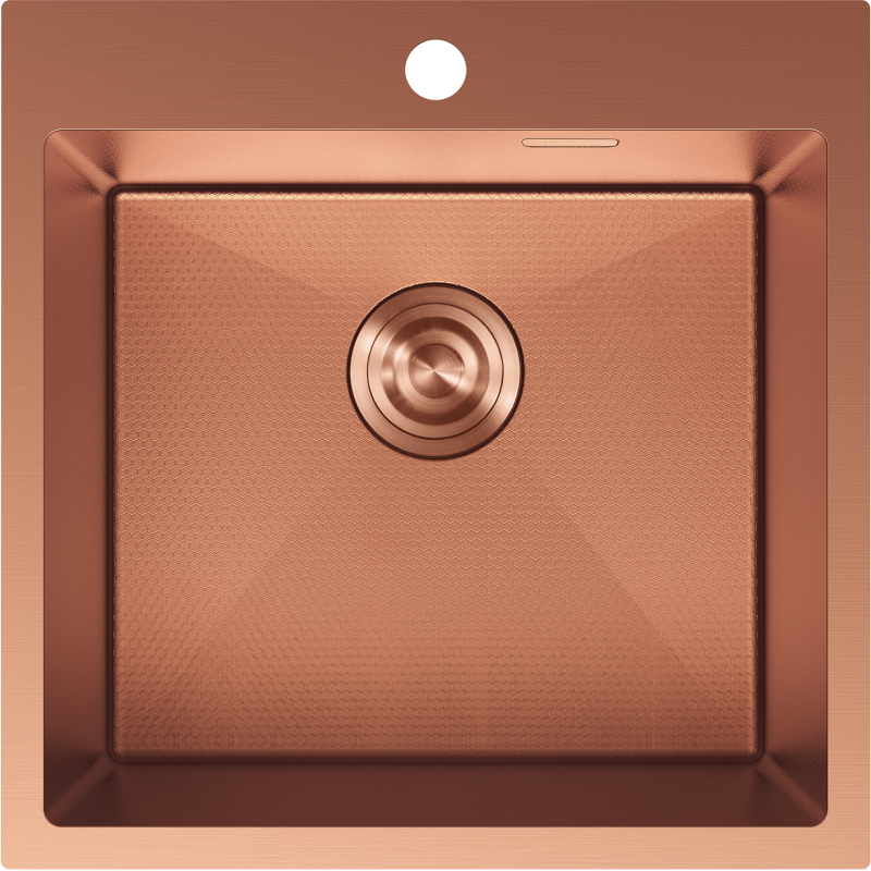 Mexen Solix plieninė 1 skyrelio kriauklė 500 x 500 mm, varis HC - 6407501000-65HC