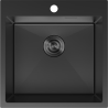 Mexen Solix plieninis virtuvės kriauklė 1 skyrius 500 x 500 mm, juodas - 6407501000-70