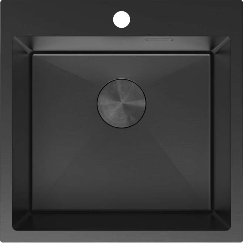 Mexen Solix plieninis virtuvės kriauklė 1 skyrius 500 x 500 mm, juodas - 6407501000-70