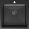 Mexen Solix plieninis virtuvės kriauklė 1 skyrius 500 x 500 mm, juodas - 6407501000-70
