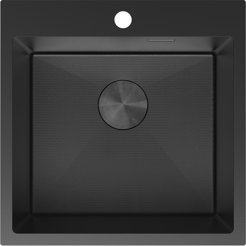 Mexen Solix plieninis virtuvės praustuvas 1 skyrius 500 x 500 mm, juodas HC - 6407501000-70HC