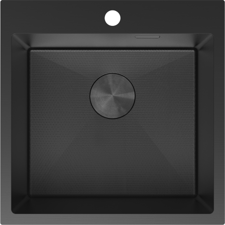 Mexen Solix plieninė kriauklė, vienos kameros, 500 x 500 mm, juoda HC - 6407501000-70HC