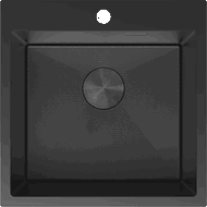 Mexen Solix plieninis virtuvės praustuvas 1 skyrius 500 x 500 mm, juodas HC - 6407501000-70HC