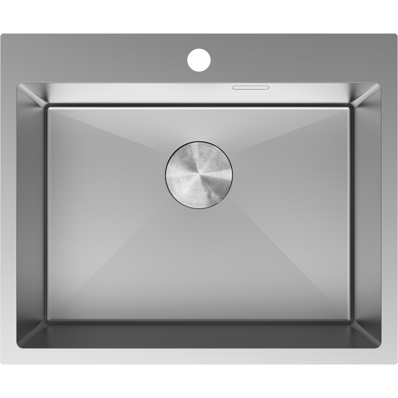 Mexen Solix plieninė virtuvės kriauklė 1 kamera 600 x 500 mm, inox - 6408601000-01