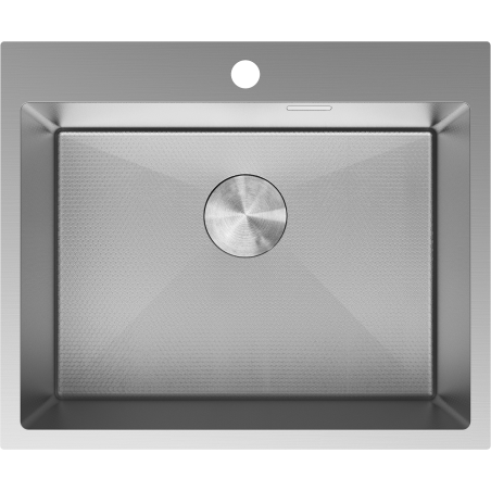Mexen Solix nerūdijančio plieno vienos kameros kriauklė 600 x 500 mm, inox HC - 6408601000-01HC