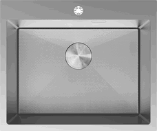 Mexen Solix nerūdijančio plieno vienos kameros kriauklė 600 x 500 mm, inox HC - 6408601000-01HC