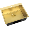 Mexen Solix plieninė vienos kameros plautuvė 600 x 500 mm, auksinė - 6408601000-55