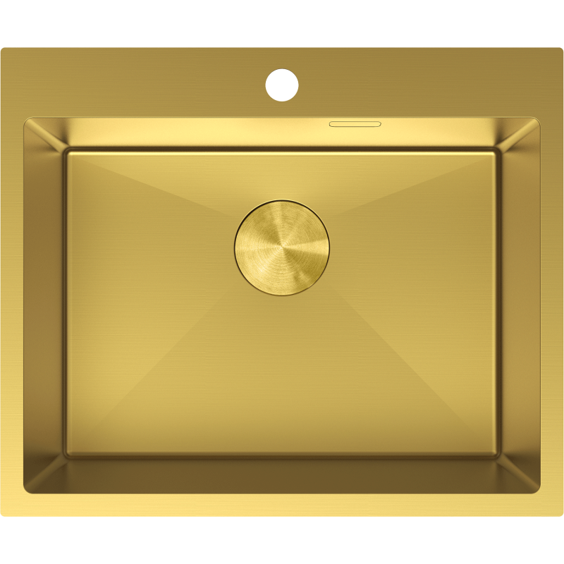 Mexen Solix plieninė vienos kameros kriauklė 600 x 500 mm, auksinė - 6408601000-55