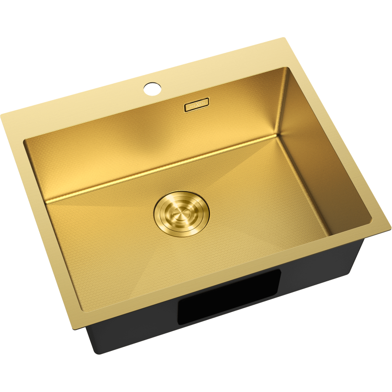 Mexen Solix plieninė vienos sekcijos plautuvė 600 x 500 mm, auksinė HC - 6408601000-55HC