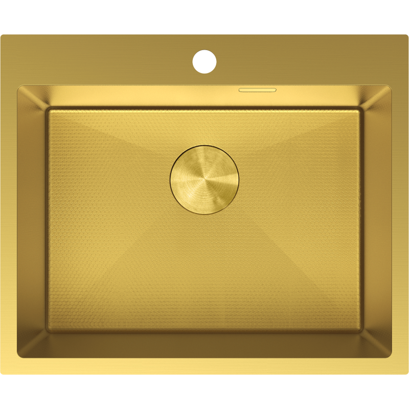 Mexen Solix plieninė vienos sekcijos plautuvė 600 x 500 mm, auksinė HC - 6408601000-55HC