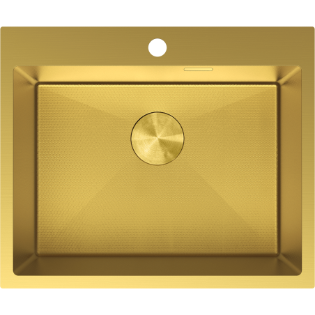 Mexen Solix plieninė vienos sekcijos plautuvė 600 x 500 mm, auksinė HC - 6408601000-55HC