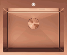 Mexen Solix plieninė virtuvinė kriauklė 1-dubenė 600 x 500 mm, varis - 6408601000-65