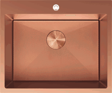 Mexen Solix plieninė virtuvinė kriauklė 1 skyrius 600 x 500 mm, varis HC - 6408601000-65HC