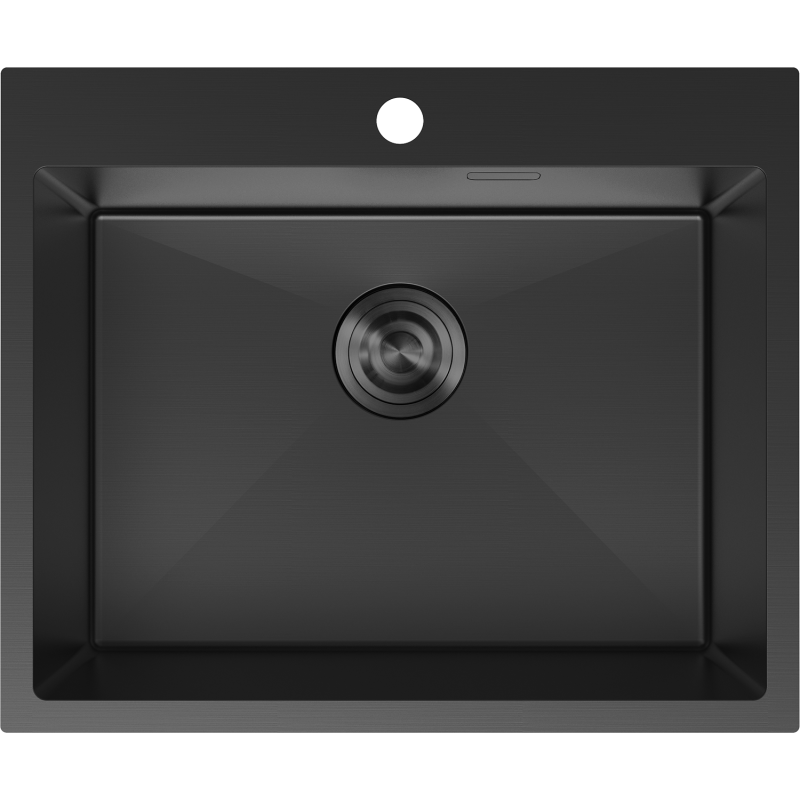 Mexen Solix plieninė plautuvė, 1 skyrius, 600 x 500 mm, juoda - 6408601000-70