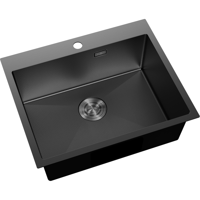 Mexen Solix plieninė kriauklė 1 skyrius 600 x 500 mm, juoda HC - 6408601000-70HC