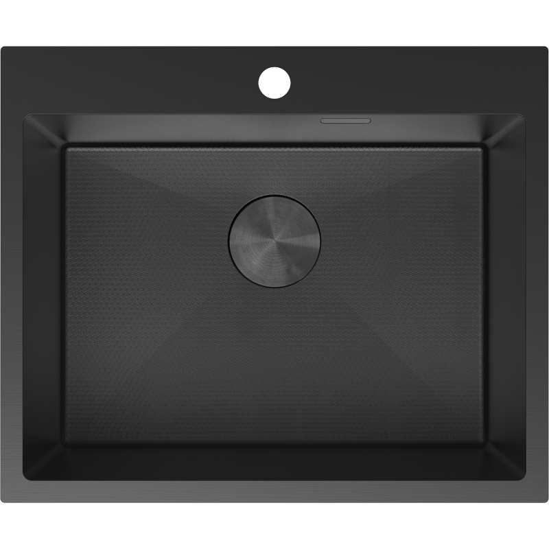 Mexen Solix plieninė kriauklė 1 skyrius 600 x 500 mm, juoda HC - 6408601000-70HC