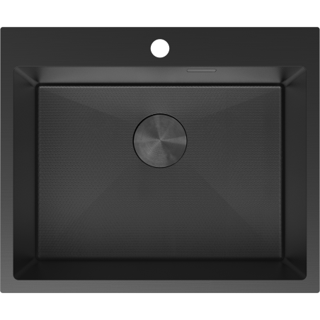 Mexen Solix plieninė kriauklė 1 skyrius 600 x 500 mm, juoda HC - 6408601000-70HC