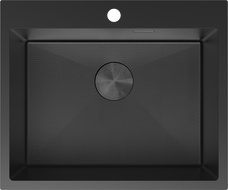 Mexen Solix plieninė kriauklė 1 skyrius 600 x 500 mm, juoda HC - 6408601000-70HC