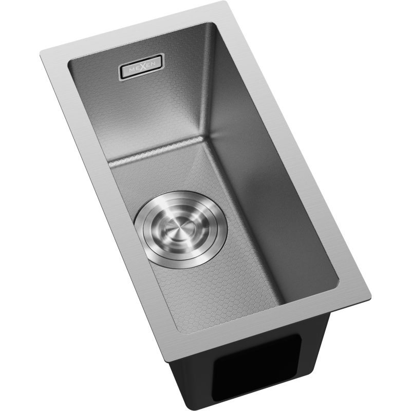 Mexen Trixo plieninė virtuvės kriauklė su viena kamera 230 x 440 mm, inox HC - 6411221000-01HC