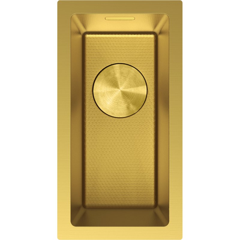 Mexen Trixo plieninė kriauklė 1-skyriumi 230 x 440 mm, auksinė HC - 6411221000-55HC