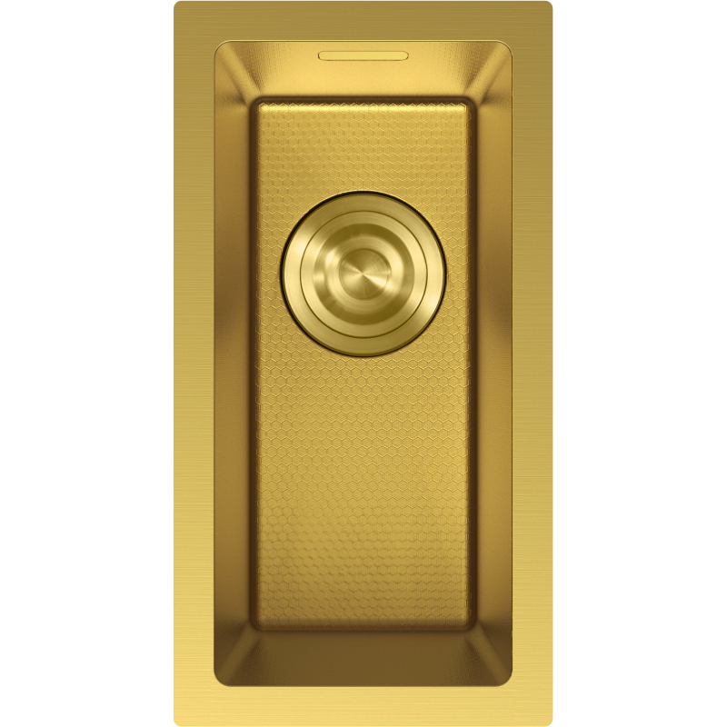 Mexen Trixo plieninė kriauklė 1-skyriumi 230 x 440 mm, auksinė HC - 6411221000-55HC