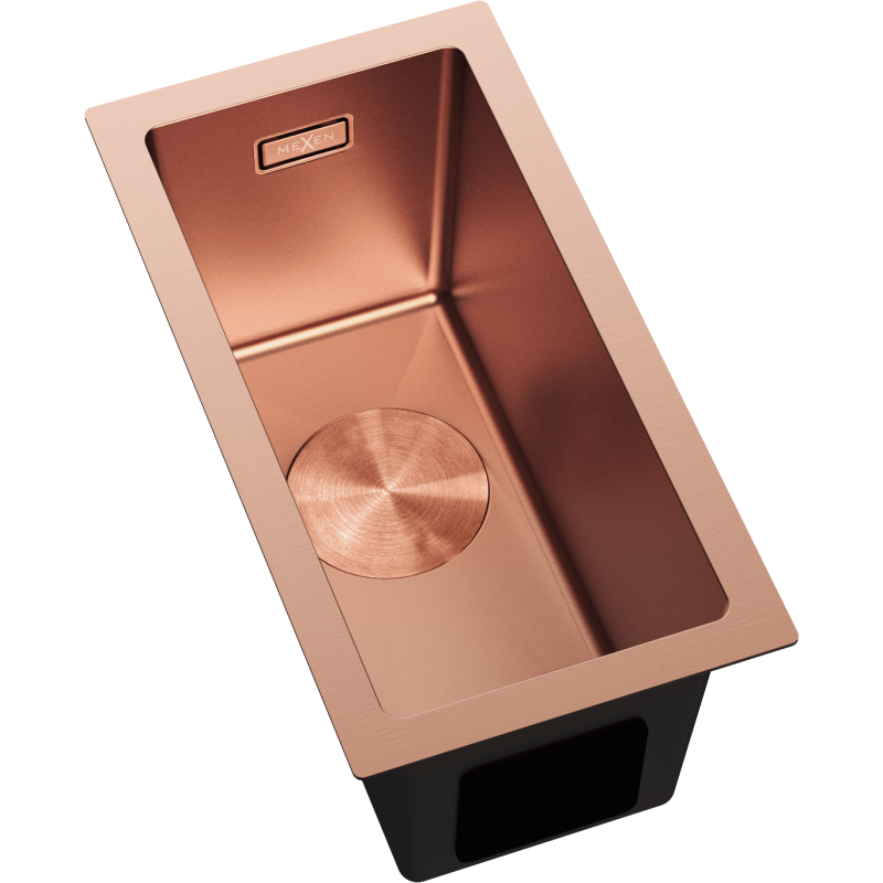 Mexen Trixo plieninė virtuvės kriauklė su viena talpa 230 x 440 mm, varinė - 6411221000-65