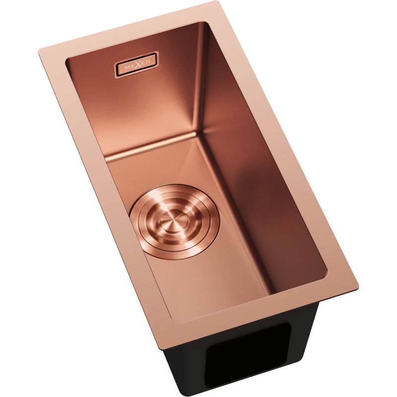 Mexen Trixo plieninė virtuvės kriauklė su viena talpa 230 x 440 mm, varinė - 6411221000-65