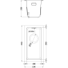 Mexen Trixo plieninė 1 skyrius kriauklė 230 x 440 mm, varis HC - 6411221000-65HC