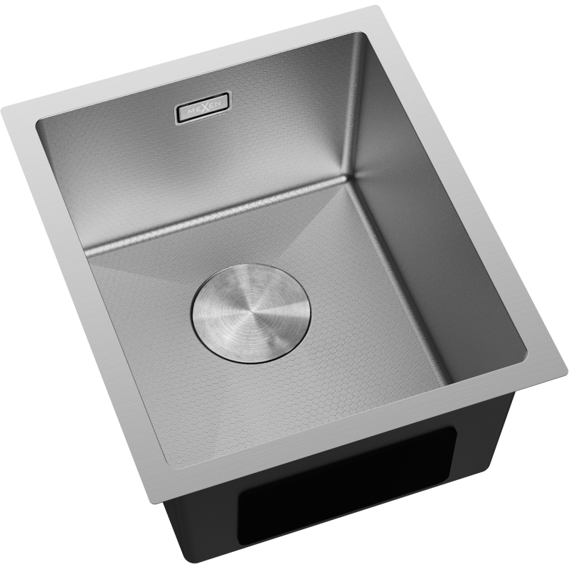 Mexen Trixo nerūdijančio plieno 1 skyrelio plautuvė 370 x 440 mm, inox HC - 6412371000-01HC