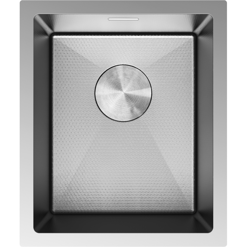 Mexen Trixo nerūdijančio plieno vienos kameros kriauklė 370 x 440 mm, inox HC - 6412371000-01HC
