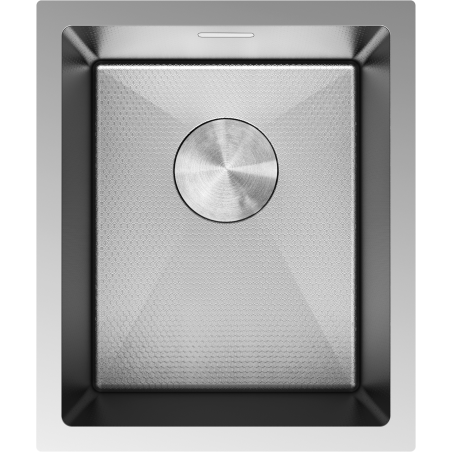 Mexen Trixo nerūdijančio plieno vienos kameros kriauklė 370 x 440 mm, inox HC - 6412371000-01HC