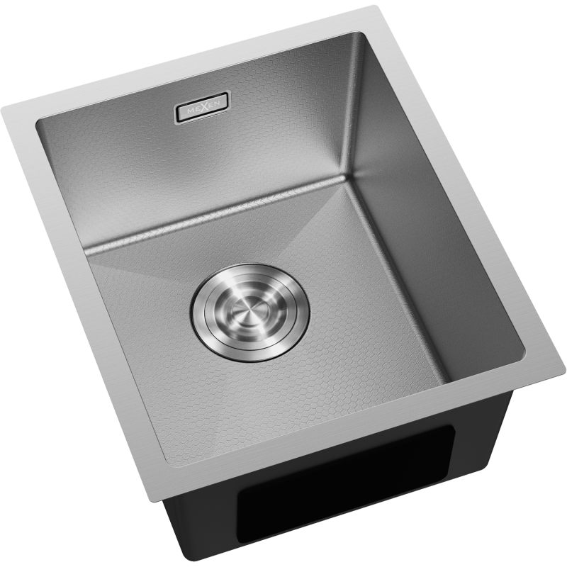 Mexen Trixo nerūdijančio plieno 1 skyrelio plautuvė 370 x 440 mm, inox HC - 6412371000-01HC