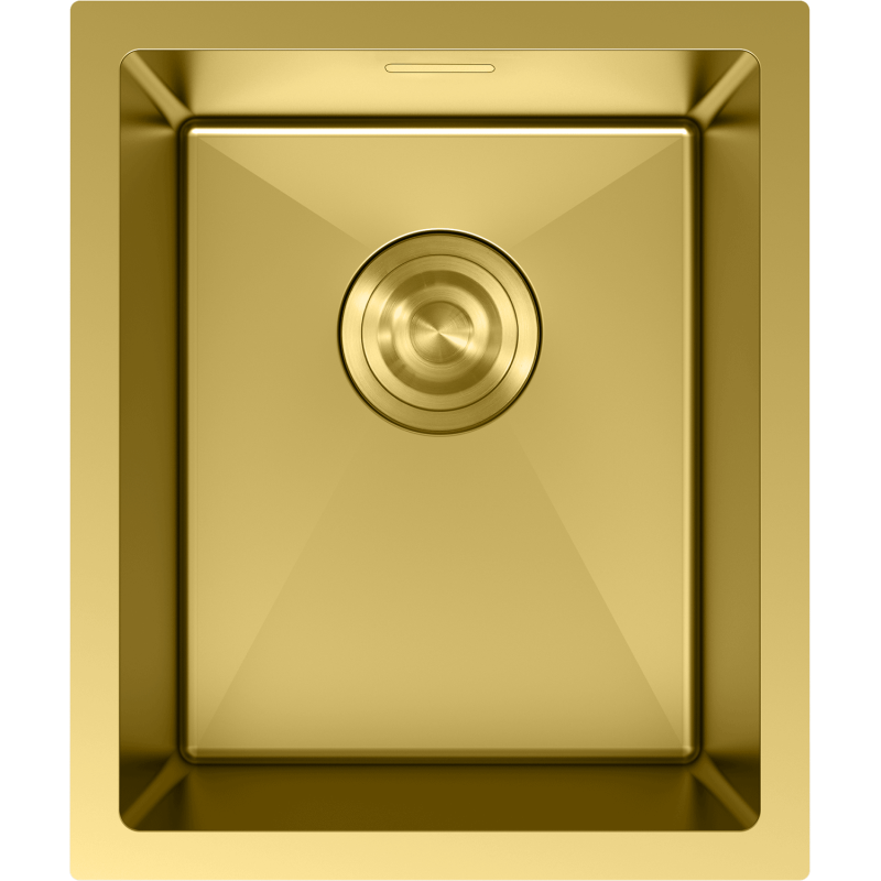 Mexen Trixo nerūdijančio plieno vienos kameros kriauklė 370 x 440 mm, auksinė - 6412371000-55