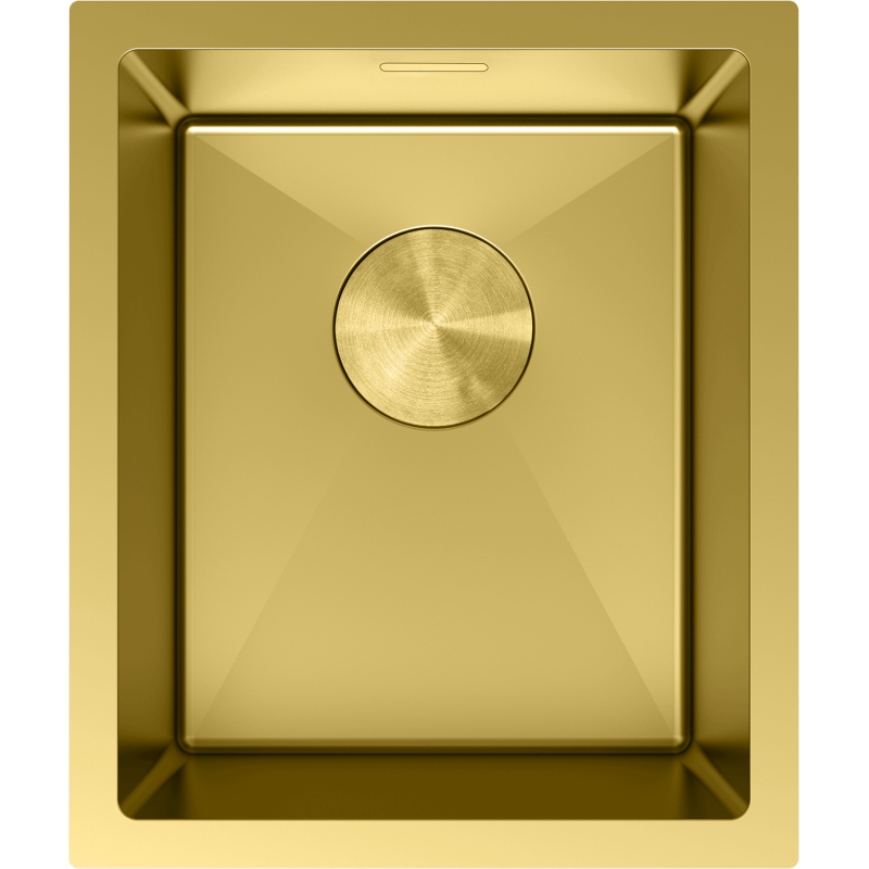 Mexen Trixo nerūdijančio plieno vienos kameros kriauklė 370 x 440 mm, auksinė - 6412371000-55
