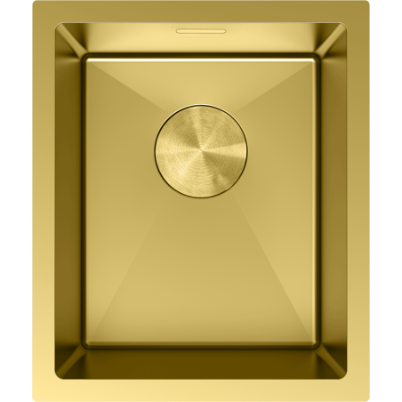Mexen Trixo nerūdijančio plieno vienos kameros kriauklė 370 x 440 mm, auksinė - 6412371000-55