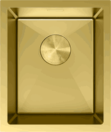 Mexen Trixo plieninė kriauklė 1 skyrelio 370 x 440 mm, auksinė - 6412371000-55