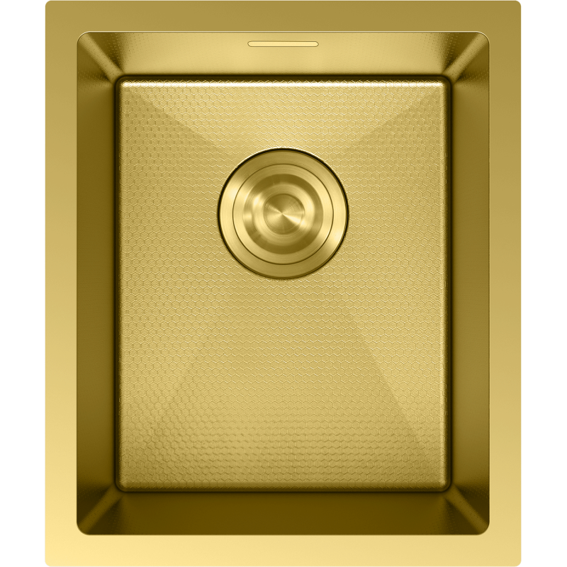 Mexen Trixo plieninė kriauklė, 1 skyrius, 370 x 440 mm, auksinė HC - 6412371000-55HC