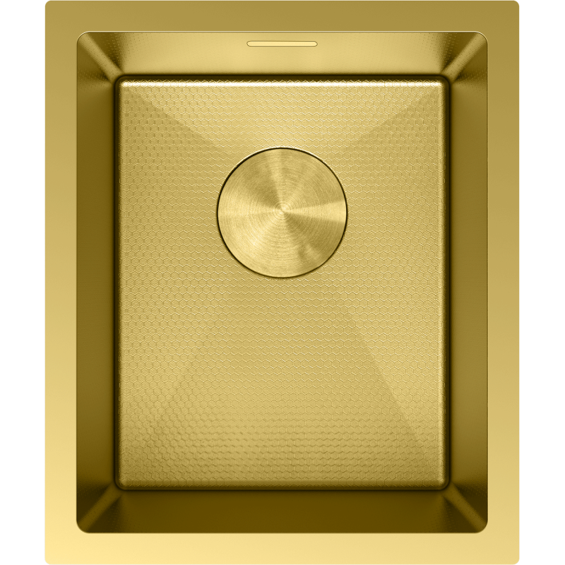 Mexen Trixo plieninė kriauklė, 1 skyrius, 370 x 440 mm, auksinė HC - 6412371000-55HC