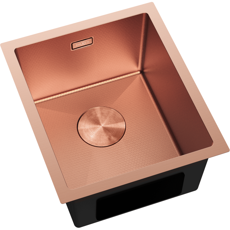 Mexen Trixo plieninė kriauklė vienos kameros 370 x 440 mm, varis HC - 6412371000-65HC